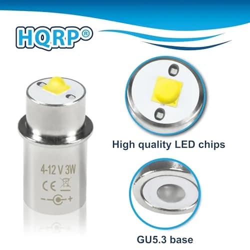 HQRP 10-Pack High Power 3W LED Bulb Compatible with Maglite 3D 4D 5D 6D / 3C 4C 5C 6C / 3-4-5-6 D/C Cell Torch Flashlights thumbnail 7