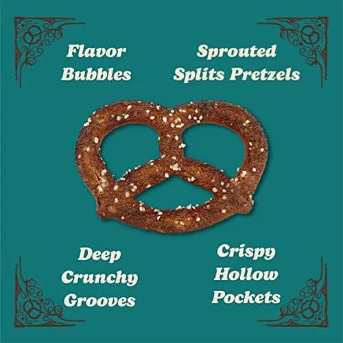 Unique Snacks Sprouted Splits Pretzels 8 Oz Pack of 12 | Unsalted, Homestyle Baked, Kosher thumbnail 3