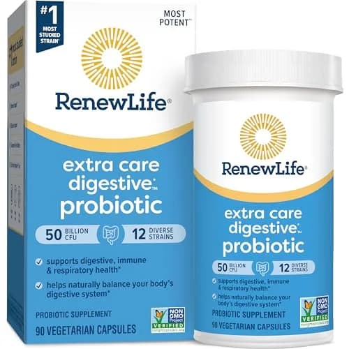 Renew Life Extra Care Digestive Probiotic 50 Billion CFU | Supports Gut, Immunity & Respiratory Health thumbnail 9