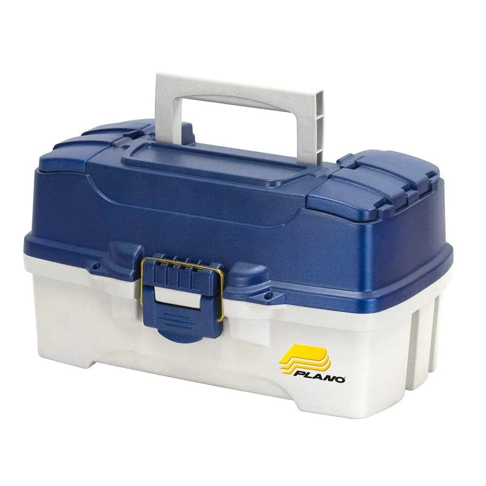 Plano 2-Tray Tackle Box with Dual Top Access, Blue Metallic/Off White, 36.2cm (14.25in) | Premium Tackle Storage - main product image