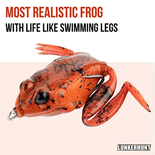 Lunkerhunt Lunker Frog Fire Belly | Realistic Frog Lure for Bass & Pike, 2.25” thumbnail 2