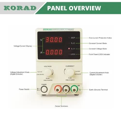 KORAD KD3005D Power Supply 30V 5A | Lab Grade Adjustable DC Linear Power Source thumbnail 3