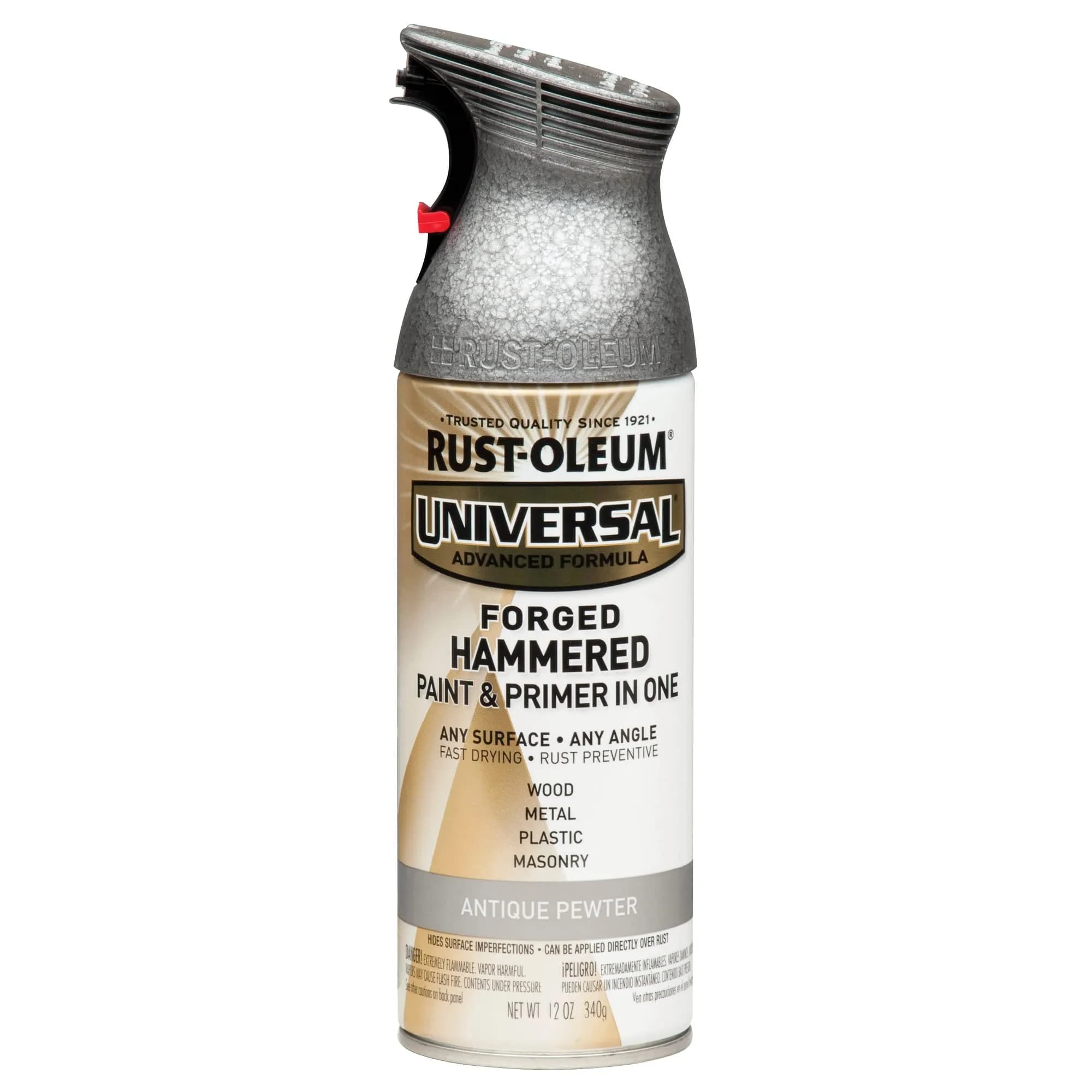 Rust-Oleum Universal Hammered Spray Paint, Antique Pewter, 12 oz - main product image