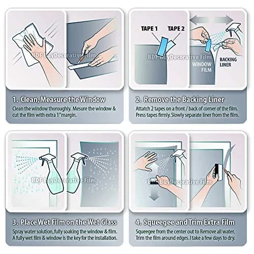 Buydecorativefilm BDF NA35 Window Film Sun Control and Heat Rejection Natural Black 35 (Medium) - 36in X 12ft | Heat & UV Rejection with Light thumbnail 7