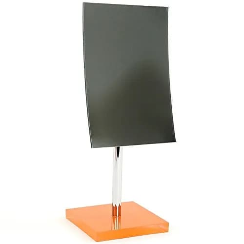 Gedy Rainbow Square Magnifying Mirror, Orange 12.01in (30.5cm) | Tabletop Mount thumbnail 2