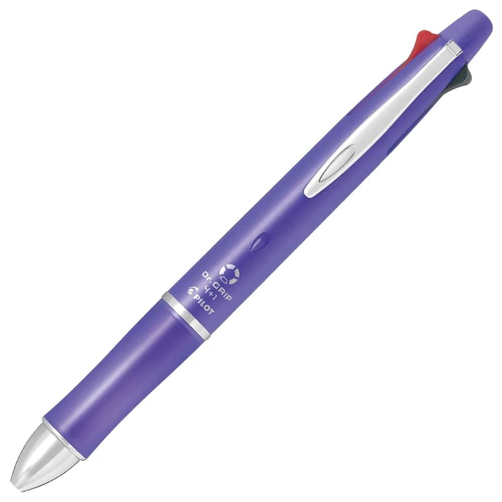 PILOT Multi Function Pen Dr. Grip 0.5mm Lavender | 4+1 Function Refillable Office Pen