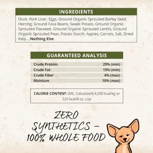 CARNA4 Gentle Quick-Baked Air-Dried Dog Food, Duck Recipe, 3lb | Grain-Free, Digestible & Natural thumbnail 7