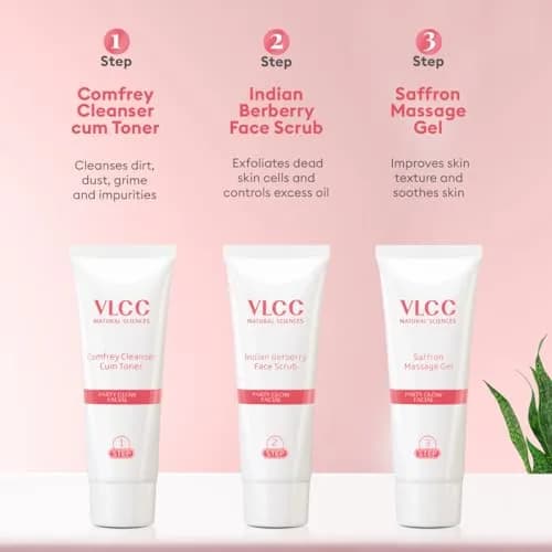 VLCC Party Glow Facial Kit 60gm (2.12 Oz) | Natural Glow for All Skin Types thumbnail 7