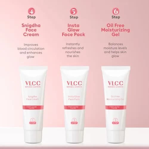 VLCC Party Glow Facial Kit 60gm (2.12 Oz) | Natural Glow for All Skin Types thumbnail 8