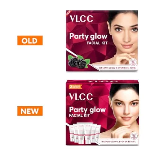 VLCC Party Glow Facial Kit 60gm (2.12 Oz) | Natural Glow for All Skin Types thumbnail 2