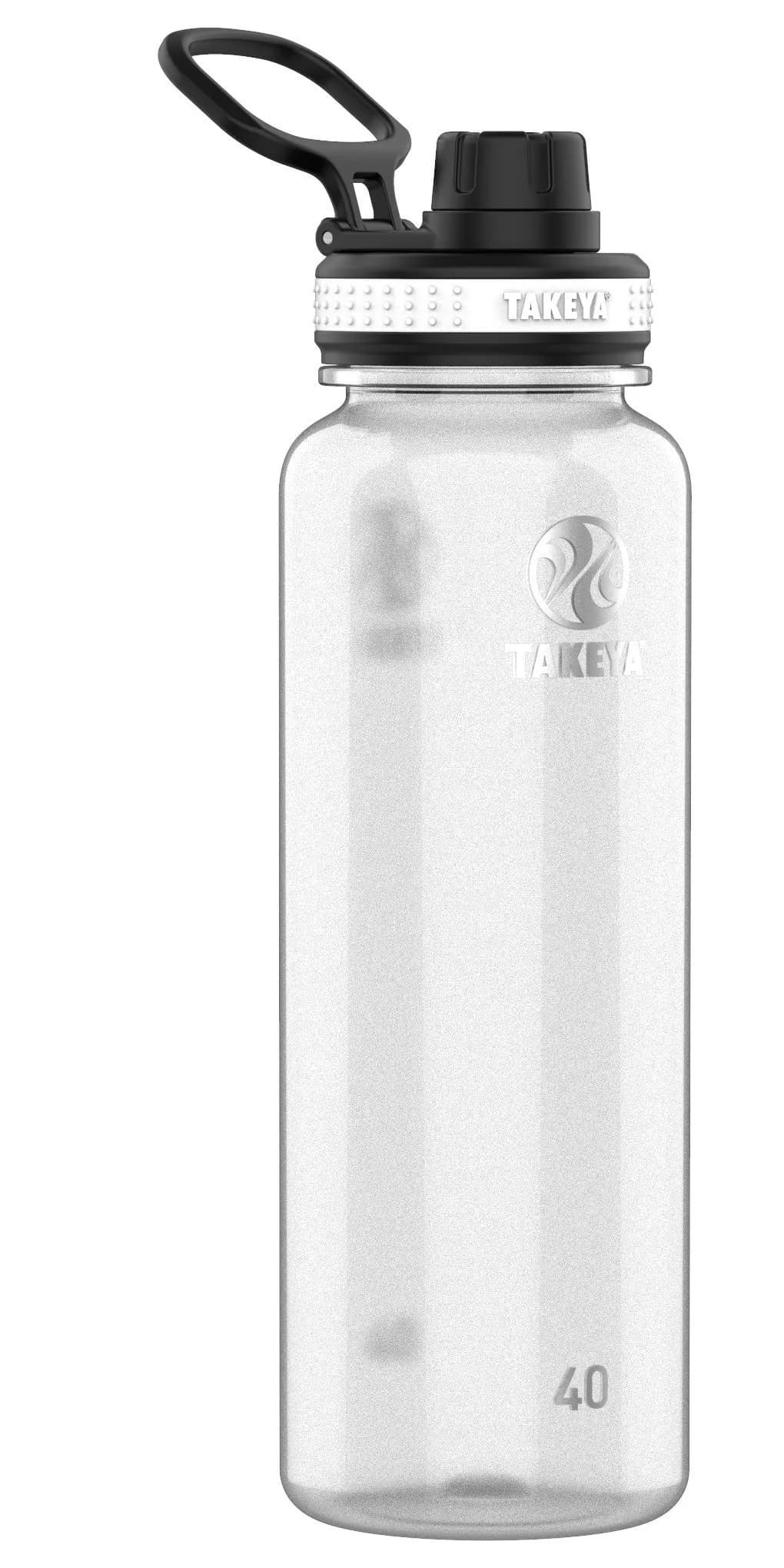 Takeya Tritan Water Bottle with Spout Lid | 40 oz BPA-Free, Dishwasher Safe, Leak-Proof, Modern Design