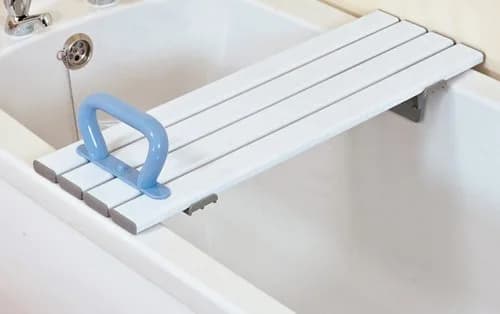 NRS Healthcare Optional Grab Handle for Slatted Bath/Shower Board, Blue | Aids Stability in Bathrooms thumbnail 2
