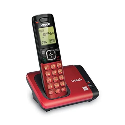 VTech CS6719-16 DECT 6.0 Cordless Phone with Caller ID, 1 Handset, Red | Authentic USA Import thumbnail 1