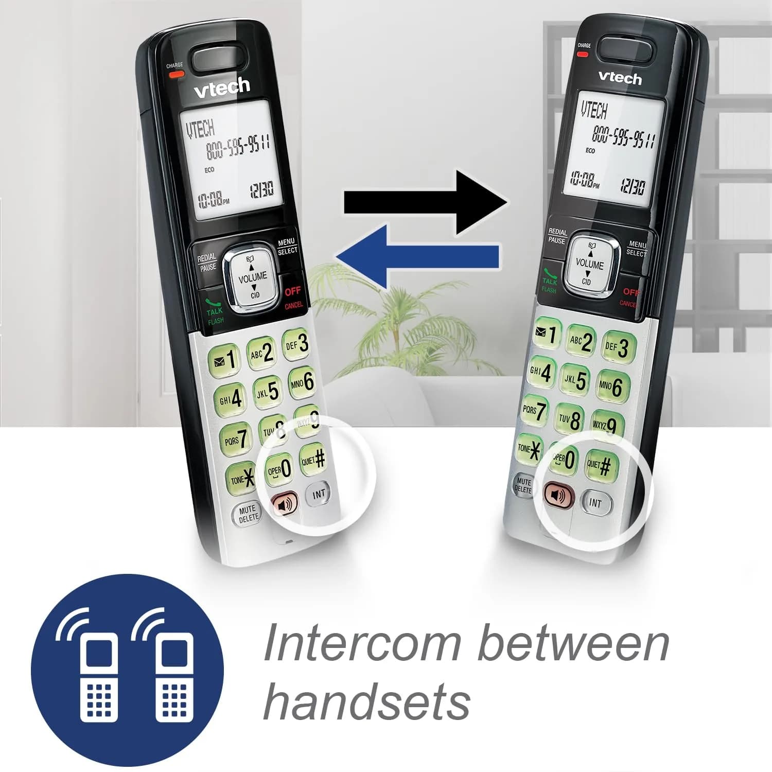 VTech CS6719-2 Cordless Phone with Caller ID & 2 Handsets | Full Duplex Speakerphone & Backlit Display - view 4