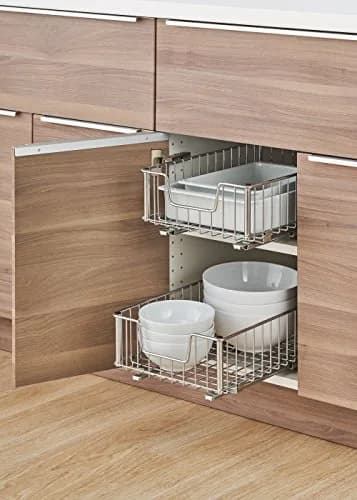 TRINITY Metal Sliding Undersink & Cabinet Drawer 11.5"x17.75"x6" | Smooth 50 lb Capacity for Kitchen & Bathroom thumbnail 2