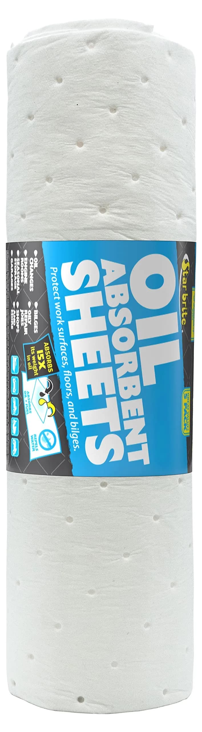 STAR BRITE Bilge Oil Pads 0.35 kg (0.72 lb) | Absorbs Oil, Repels Water — Sheets