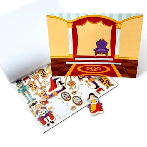 Melissa & Doug Reusable Sticker Pad Set: Fairies, Princess Castle, Play House, Dress-Up | 680+ Stickers thumbnail 4