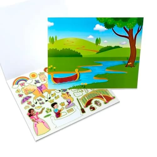 Melissa & Doug Reusable Sticker Pad Set: Fairies, Princess Castle, Play House, Dress-Up | 680+ Stickers thumbnail 8