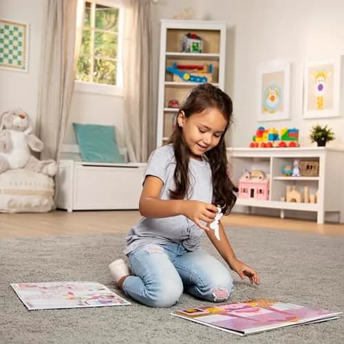 Melissa & Doug Reusable Sticker Pad Set: Fairies, Princess Castle, Play House, Dress-Up | 680+ Stickers thumbnail 2
