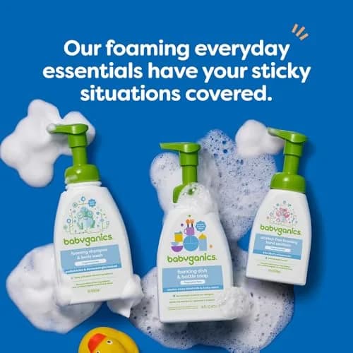 Babyganics Foaming Dish Soap Fragrance Free 48 fl oz (1.42 L) | Gentle Plant-Based Formula thumbnail 7
