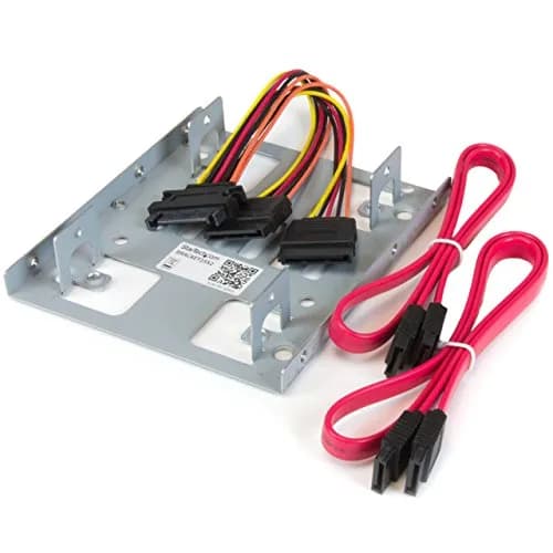 StarTech.com Dual 2.5in to 3.5in SATA Bracket Kit, TAA (BRACKET25X2) | Mounts Two 2.5in Drives in 3.5in Bay thumbnail 1