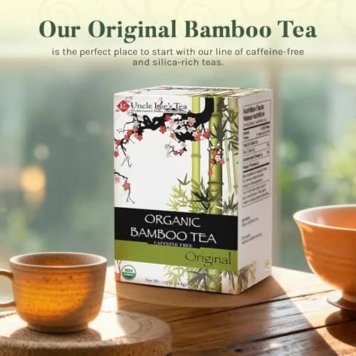 Uncle Lee's Organic Tea Bamboo Hibiscus 18 Tea Bags | Caffeine-Free & Organic Support for Hair, Skin & Nails thumbnail 5
