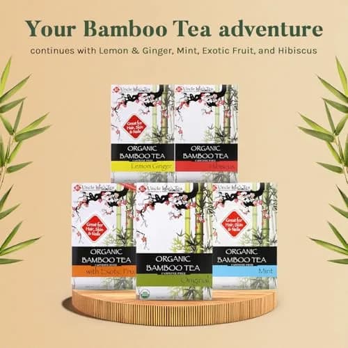 Uncle Lee's Organic Tea Bamboo Hibiscus 18 Tea Bags | Caffeine-Free & Organic Support for Hair, Skin & Nails thumbnail 6