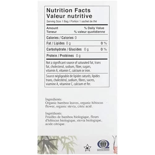 Uncle Lee's Organic Tea Bamboo Hibiscus 18 Tea Bags | Caffeine-Free & Organic Support for Hair, Skin & Nails thumbnail 2