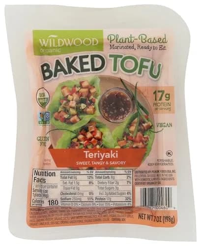 Wildwood Organic SprouTofu Baked Tofu Teriyaki 6 Oz | Ready-to-Eat, No Cholesterol, Vegan thumbnail 1