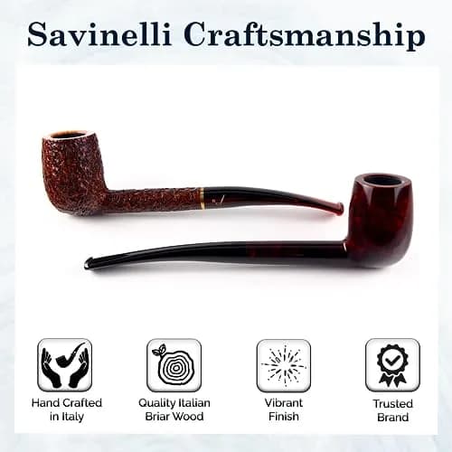 Savinelli Bing's Collection - Long Straight Billiard 1 Count | Handcrafted Italian Briar Pipe for Collectors thumbnail 9