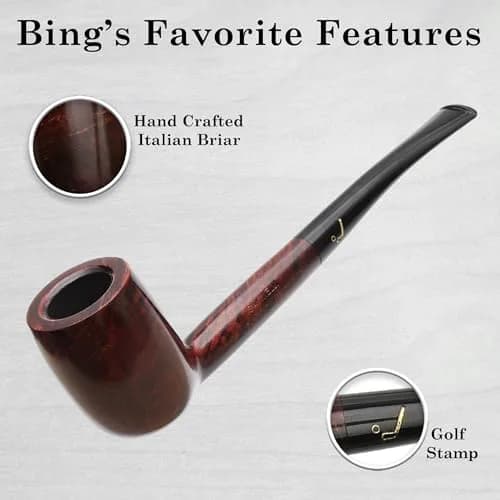Savinelli Bing's Collection - Long Straight Billiard 1 Count | Handcrafted Italian Briar Pipe for Collectors thumbnail 3