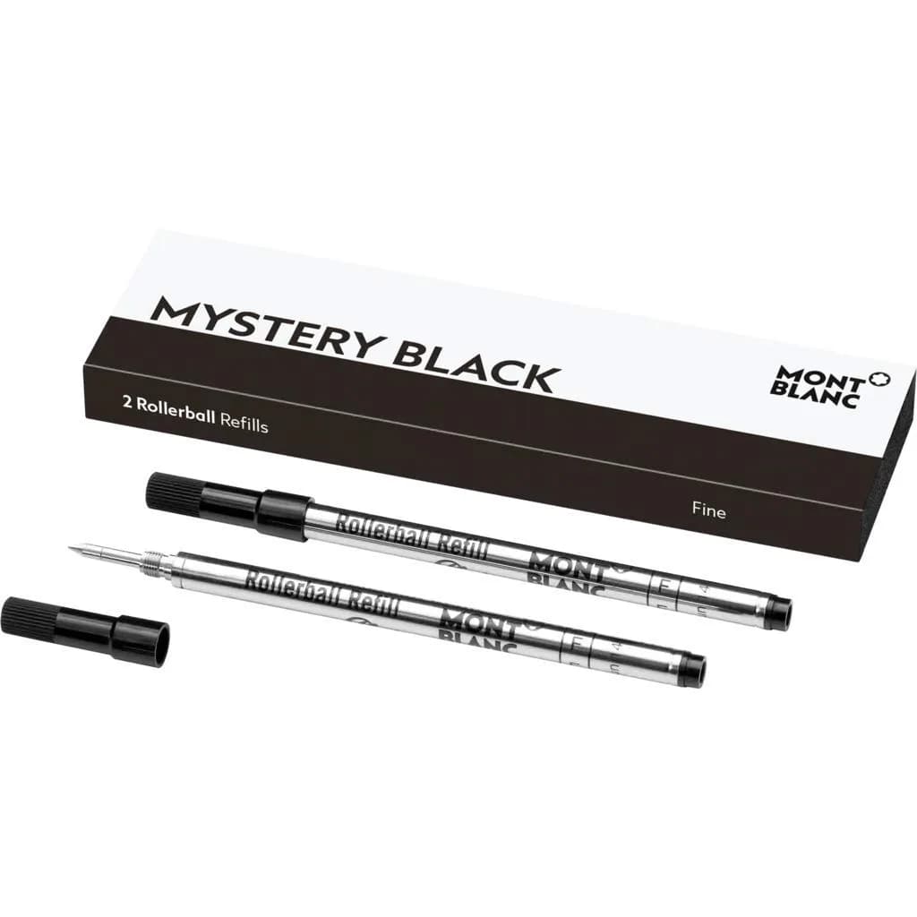 MONTBLANC Rollerball Refills (F) Mystery Black 2 Count (Pack of 1) | Smooth Ink Flow for Executive Business - main product image