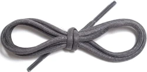 BCB Wear Waxed Cotton Round Shoelaces 1/8" Thick Solid Colors for Dress Shoes (Dark Grey-36) | Durable Wax Coated Laces for Formal Shoes thumbnail 2