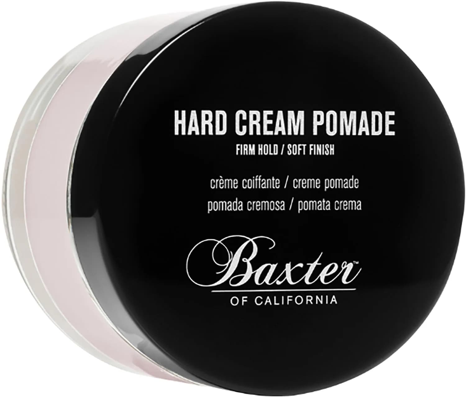 Baxter of California Hard Cream Pomade, 2 Oz | Firm Hold, Natural Finish, Lightweight Styling Cream