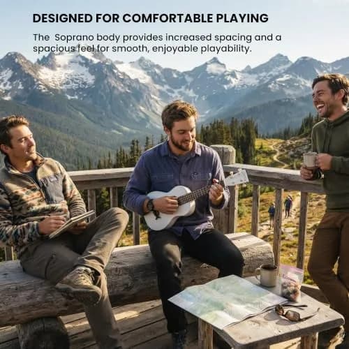 Kala Makala Shark Soprano Ukulele - Great White | Compact, Playful Design for Beginners thumbnail 6
