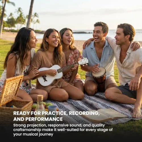 Kala Makala Shark Soprano Ukulele - Great White | Compact, Playful Design for Beginners thumbnail 7