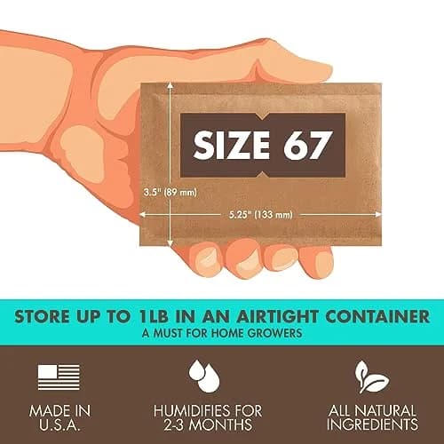 Boveda Humidity Control Pack 62% RH Size 67, 1 lb Capacity | Maintains Perfect Humidity for Herbal Medicine thumbnail 3