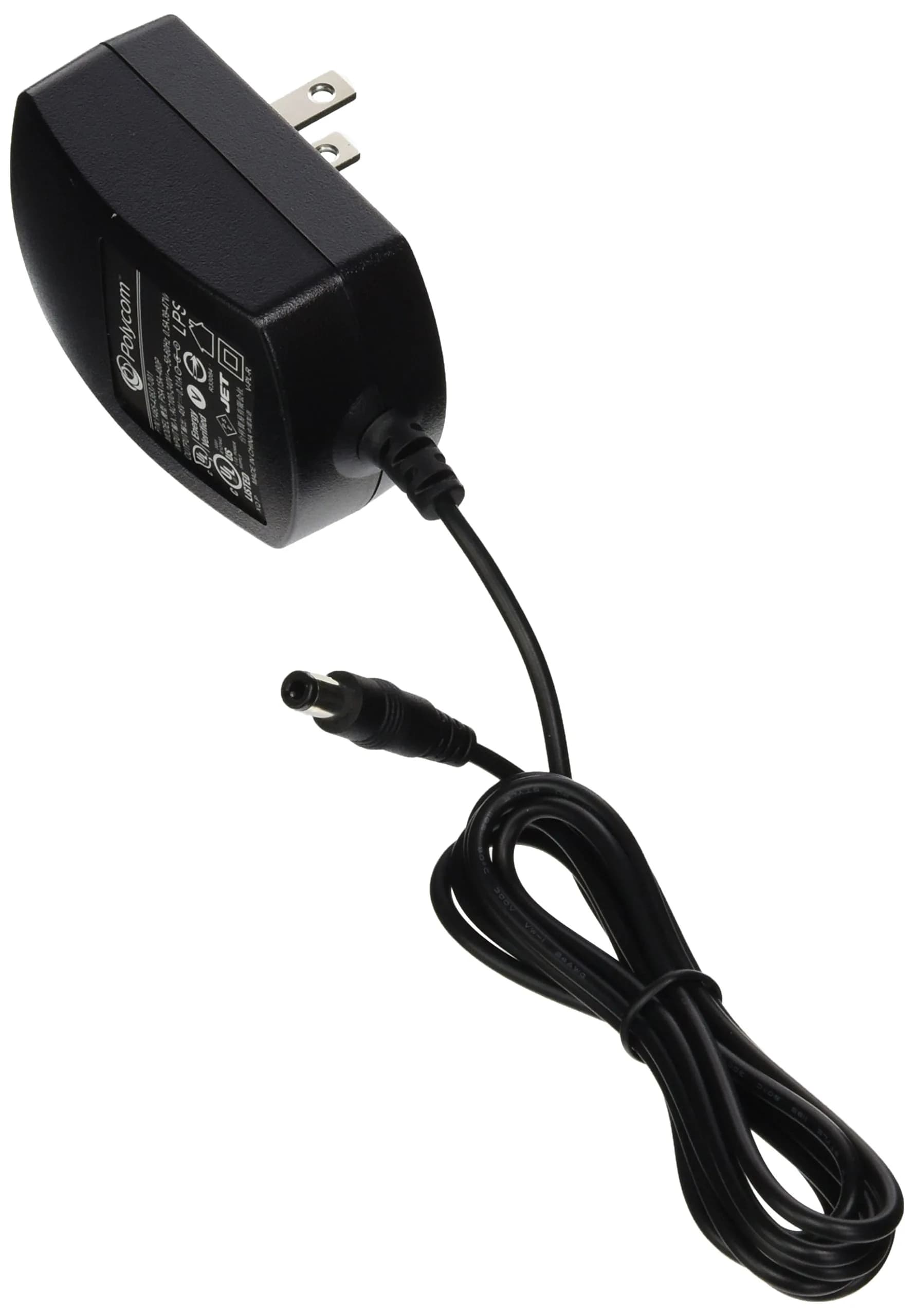 Polycom 48 Volt Power Supply for polycom IP Phones | 120V AC Input, 48V DC 400mA Output — Charcoal