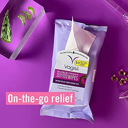 Vagisil Anti-Itch Medicated Feminine Wipes 20 Count | Fast Relief for Vaginal Itch & Odor thumbnail 4