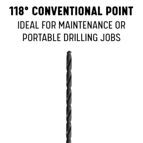 Drill America 1" x 18" High Speed Steel Extra Long Drill Bit | General Purpose, Extra Reach, Durable (120 chars) thumbnail 3