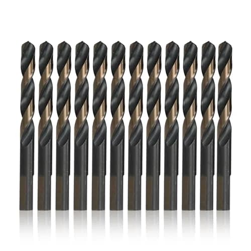 Drill America KFDML Series 1/4" High Speed Steel Twist Drill Bit Pack of 12 | Heavy Duty Self-Centering thumbnail 1