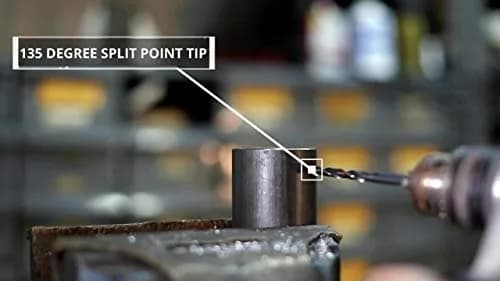 Drill America 1/8" High Speed Steel Black & Gold KFD Split Point Drill Bit with 3-Flat Shank (Pack of 12), KFDML Series | Heavy Duty Twist Drill thumbnail 8