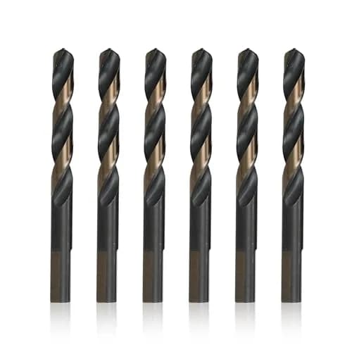 Drill America 11/32" High Speed Steel Black & Gold KFD Split Point Drill Bit with 3-Flat Shank (Pack of 6), KFDML Series | Heavy Duty Twist Drill thumbnail 1