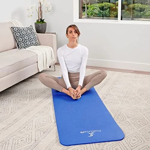 ProSourceFit Extra Thick Yoga and Pilates Mat ½” (13mm) 71-inch Long | High Density Exercise Mat with Comfort Foam and Carrying Strap thumbnail 7