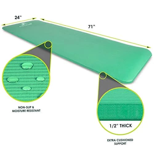 ProSource Extra Thick Yoga & Pilates Mat ½” (13mm) | 71-inch Long, Non-Slip, Moisture-Resistant thumbnail 3