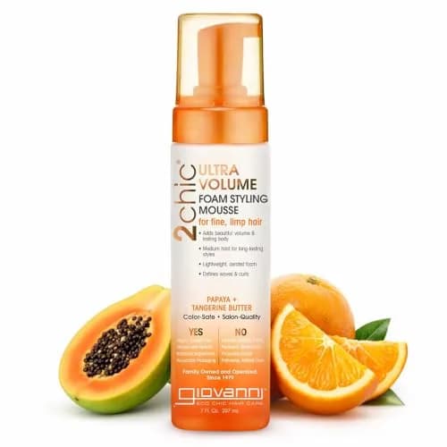 GIOVANNI 2Chic Ultra-Volume Foam Styling Mousse 223ml (7 fl oz) | Firm Hold for Fine & Thin Hair thumbnail 1