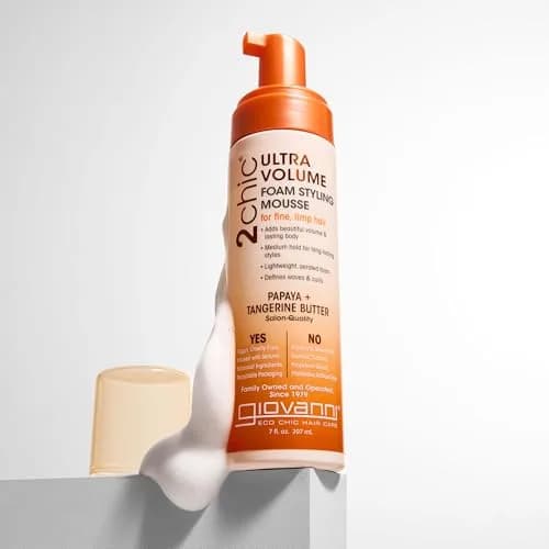 GIOVANNI 2Chic Ultra-Volume Foam Styling Mousse 223ml (7 fl oz) | Firm Hold for Fine & Thin Hair thumbnail 2