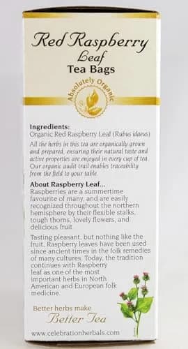 Celebration HERBALS Red Raspberry Leaf Tea Organic 24 Bag | Raspberry & Organic Herb for Pregnancy & Wellness thumbnail 5