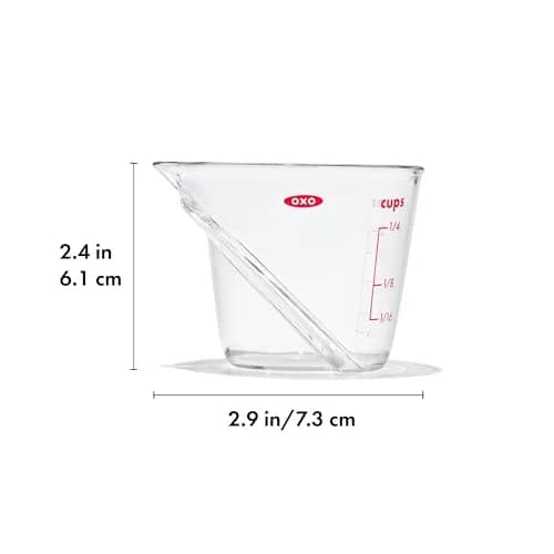 OXO Good Grips Mini Angled Measuring Cup 2 oz (59 ml) | Read Measurements From Above thumbnail 6