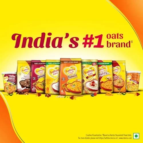 Saffola Classic Masala Oats 39g (1.34 oz) | Ready in 3 Minutes, Vegetarian Indian Breakfast Cereal thumbnail 6
